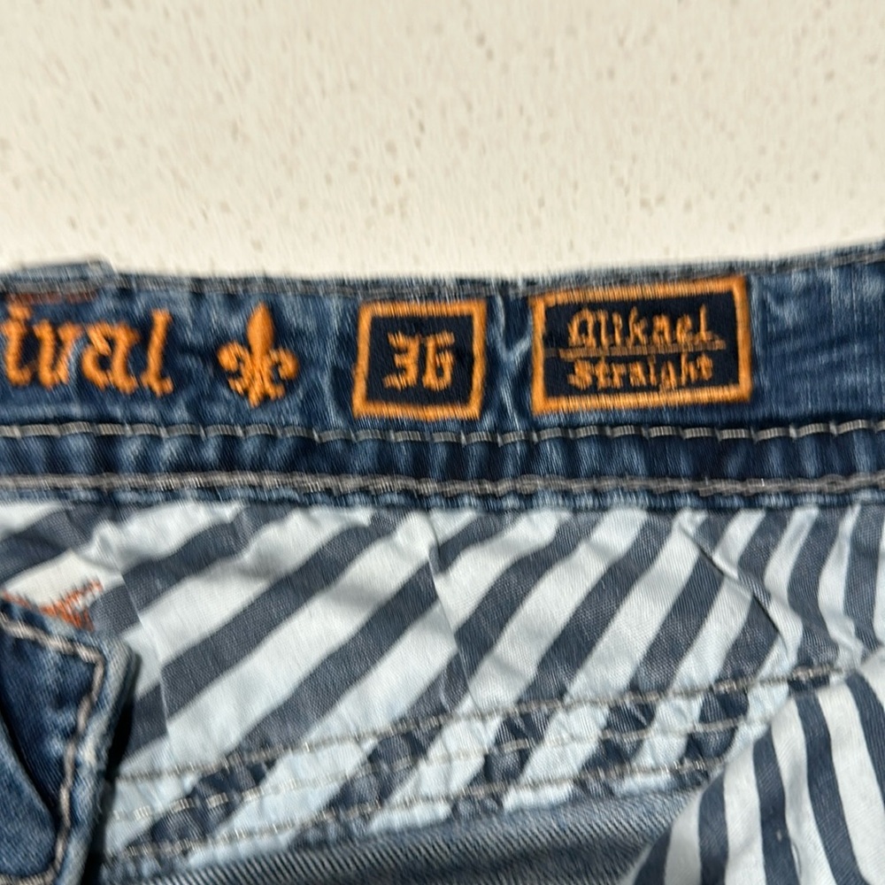 Rock Revival Mikael waist 36 comfort stretch, light blue jeans